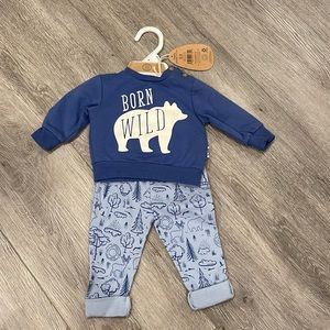 🆕Organic Cotton Rabbit Bear matching set Size 0-3Months. A4